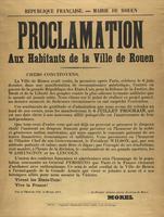 Proclamation aux habitants de la Ville de Rouen