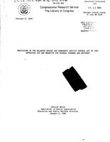 Provisions of the Balanced Budget and Emergency Deficit Control Act of 1985 affecting pay and benefits for federal workers and retirees