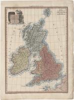 Iles Britanniques ou Royaume Uni de la Grande Bretagne et d'Irlande (1812)