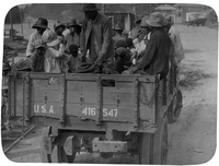 Flood Refugees in a Truck