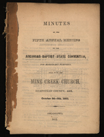 Minutes of the Fifth Annual Meeting of the Arkansas Baptist State Convention