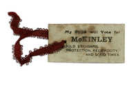 My Papa Will Vote for McKinley Paper Tag