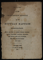 Minutes of the Thirteenth Session of the Buffalo Baptist Association