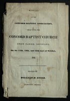 Minutes of the Concord Baptist Association