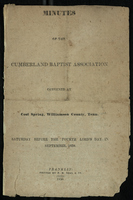 Minutes of the Cumberland Baptist Association