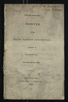 Minutes of the Maine Baptist Convention