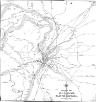 Railroad Map of St. Louis, MO and East St. Louis, IL