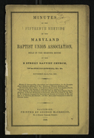 Minutes of the Fifteenth Meeting of the Maryland Baptist Union Association