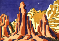 Untitled Orange, Yellow and Green Canyon