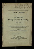 Fifth Report of the American Temperance Society May 1832