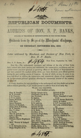 Address of Hon. N. P. Banks