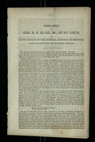 Remarks of Hon. F. P. Blair, Jr., Of St. Louis