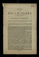 Speech of Hon. J. H. Clarke, of Rhode Island, on the Subject of Intervention
