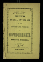Ninth Annual Catalogue of the Officers and Students of Howard High School, Fayette, Missouri.
