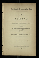 The Struggle of Sense Against Faith. The Sermon at the Opening of the Triennial Convention of the Protestant Episcopal Church