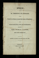 Speech of Mr. Johnson, of Louisiana, on the Power of a State to Annul the Laws of the Union