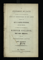 A Statement of Facts in Reply to the Certain Presbyters of St. Louis Against the Rev. E. Carter Hutchinson, and his Friends