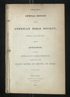 Twentieth Annual Report of the American Bible Society