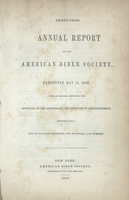 Thirty-Third Annual Report of the American Bible Society