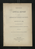 Thirty-Fourth Annual Report of the American Bible Society