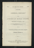 Fifth Annual Report of the American Bible Union