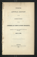 Twelfth Annual Report of the Directors of the American Education Society