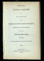 Twenty-Second Annual Report of the Directors of the American Education Society