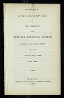 Thirtieth Annual Report of the Directors of the American Education Society