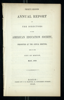 Thirty-Second Annual Report of the Directors of the American Education Society