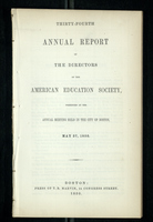 Thirty-Fourth Annual Report of the Directors of the American Education Society