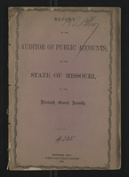 Report of the Auditor of Public Accounts, of the State of Missouri, to the Nineteenth General Assembly