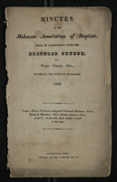 Minutes of the Mohecan Association of Baptists Held by Appointment with the Ebenezer Church