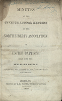 Minutes of the Seventh Annual Meeting of the North Liberty Association of United Baptists
