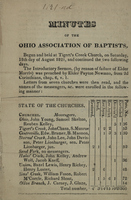 Minutes of the Ohio Association of Baptists