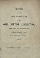 Minutes of the 18th Aniversary of the Ohio Baptist Association