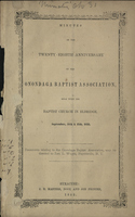 Minutes of the Twenty-Eighth Anniversary of the Onondaga Baptist Association