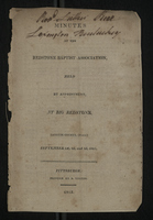 Minutes of the Redstone Baptist Association, 1815