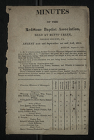 Minutes of the Redstone Baptist Association, 1821