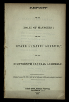 Report of the Board of Managers of the State Lunatic Asylum