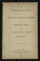 The Tenth Annual Report of the Board of Foreign Missions of the Presbyterian Church