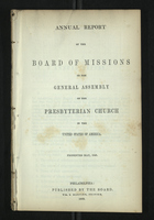 Annual Report of the Board of Missions of General Assembly of the Presbyterian Church, 1849