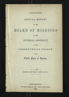 Fifty-First Annual Report of the Board of Missions of the General Assembly of the Presbyterian Church