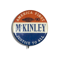 William McKinley "America First" Button