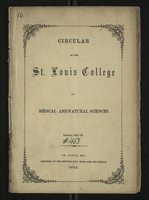 Circular of the St. Louis College of Medical and Natural Sciences