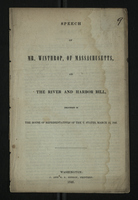 Speech of Mr. Winthrop, of Massachusetts, on the River and Harbor Bill