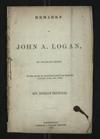 Remarks of John A. Logan, of Franklin County, in the House of Representatives of Illinois