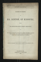 Discourse of Mr. Benton, of Missouri, Before the Boston Mercantile Library Association 