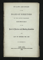 By-Laws and Rules of the Board of Directors of the Pacific Railroad