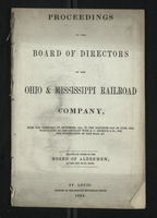 Proceedings of the Board of Directors of the Ohio & Mississippi Railroad Company