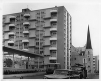 Plaza Apartments - Looking east near 18th & Pine